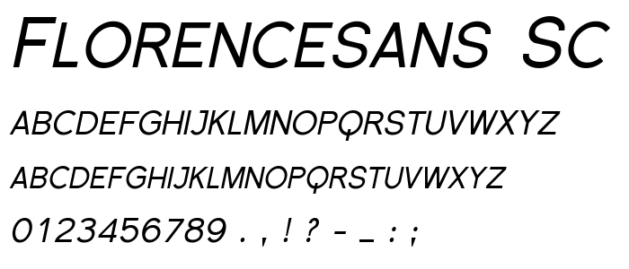 Florencesans SC Italic font